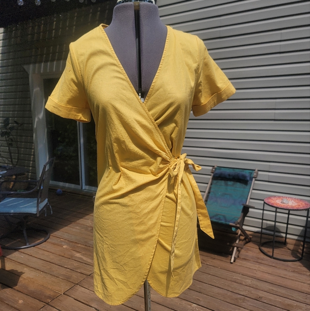 Yellow Wrap Dress